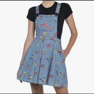 Good Guys Chambray Chucky Costume Overall Dress XL